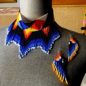 Beautiful Huichol Choker Set